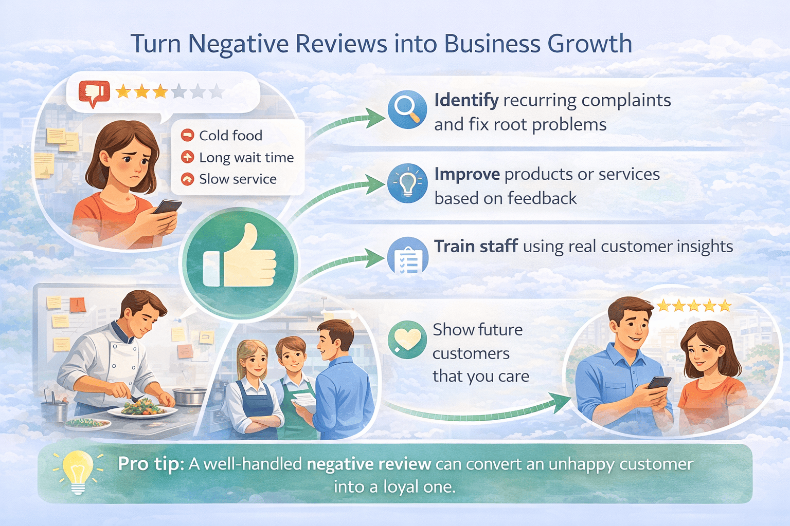 turning negative feedback into growth